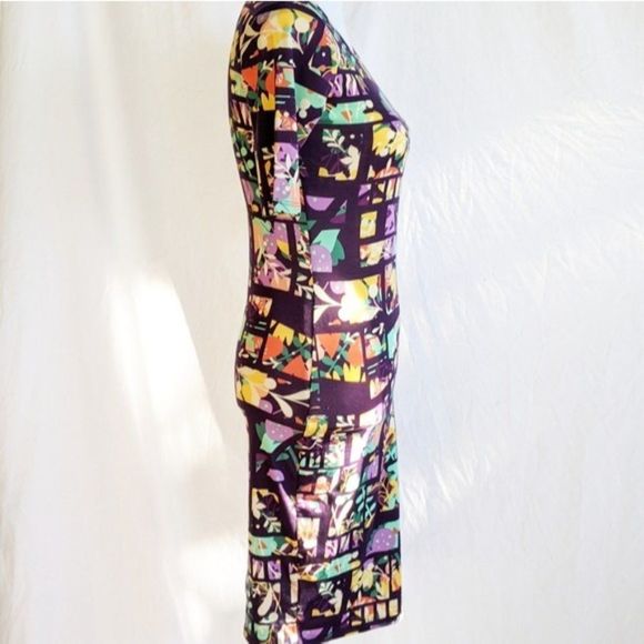 Lularoe Julia Dress XXS Purple Floral - Picture 4 of 11